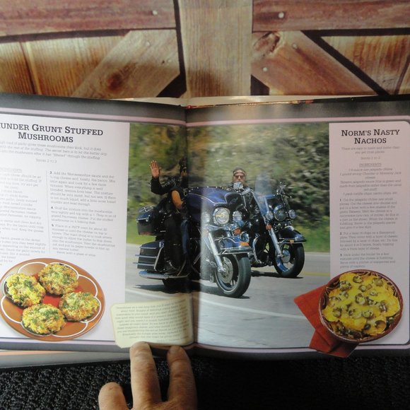 Harley Bikers CookBook For Hungry Bikers~w dust jacket~illustrated~Great… - Picture 5 of 5
